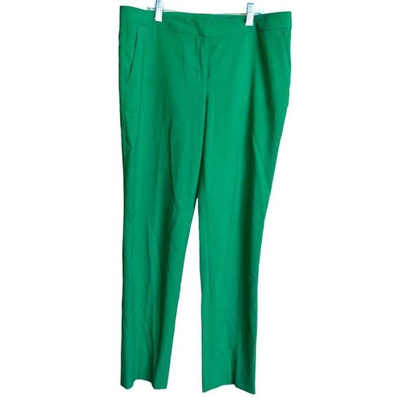 Vince Camuto Green Pleated Slim Leg Fit Ankle Dress Pants Size 6 - Picture 2 of 11